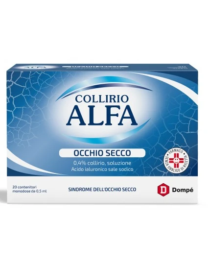 Collirio Alfa Occhio Secco 0,4% Collirio, Soluzione 20 Contenitori Monodose Da 0,5 Ml