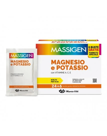 MARCO VITI FARMACEUTICI SpA Massigen Magnesio E Potassio 24+6 Bustine