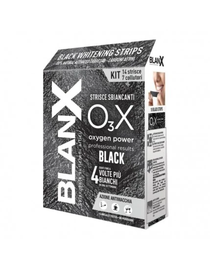 COSWELL SpA Blanx O3X Black Strisce Sbiancanti Antimacchia 14 Pezzi