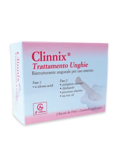 ABBATE GUALTIERO SRL Clinnix Trattamento Unghie 2x15ml + 2 Applicatori